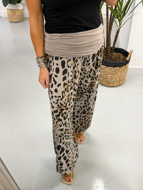 Ali Baba Slouch Pants - Mocha Animal