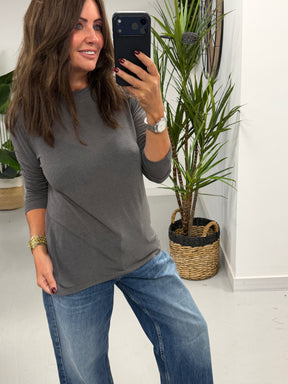The Cashmere Blend Layering Top - Grey (Size 12-18)