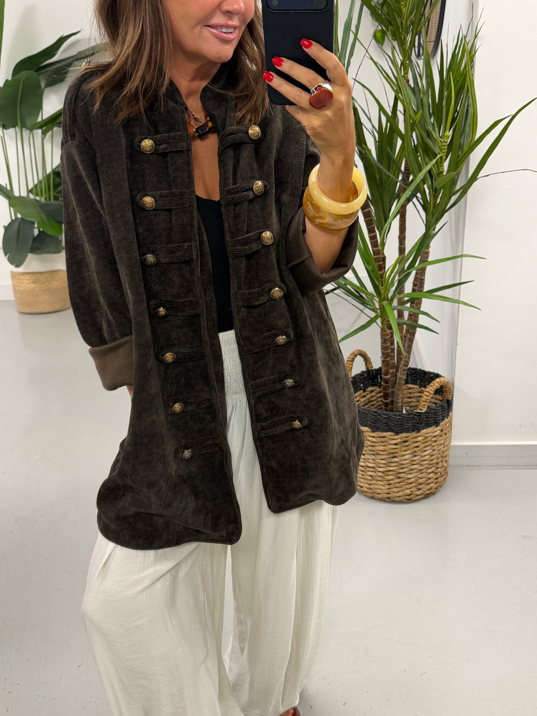 The Big Softie Military Jacket - Chocolate