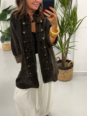 The Big Softie Military Jacket - Chocolate