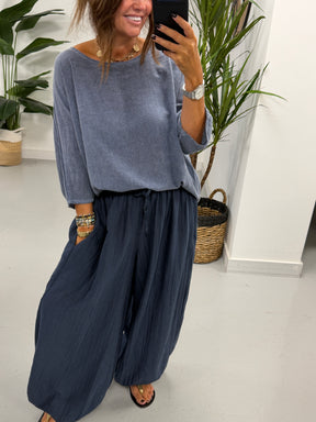 Basic Cotton Top - Denim