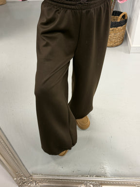 Toggle Cuff Scuba Joggers - Choloclate (Size 10-16)