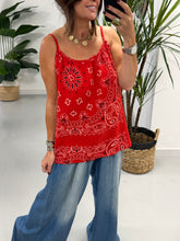 Valencia Bandana Slouch Vest - Red