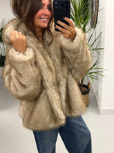 The Nova Hooded Faux Fur - Taupe (Size 12-16)