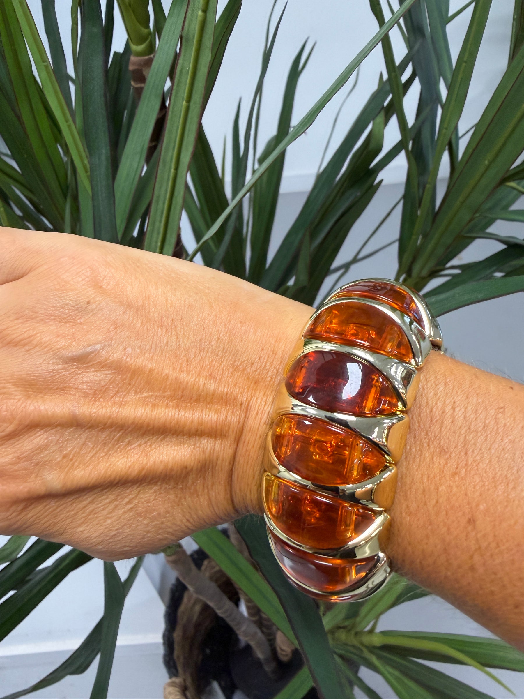 Chocolate/Gold Elasticated- Thick