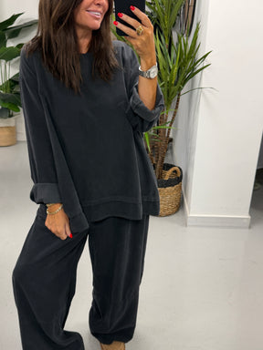 The Barrel Needlecord Joggers - Charcoal