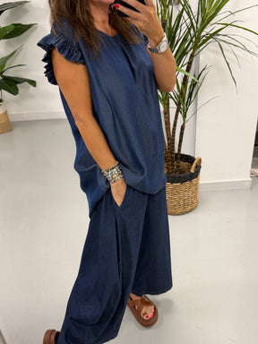 Deniably Denim Button Back Tunic