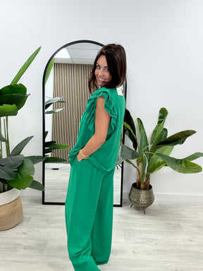 Bromley Button 2 Piece - Emerald