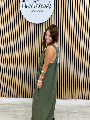 The Spring Shoulder Maxi - Khaki