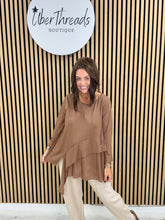 The Jersey Frill Cut Out Tunic - Light Chocolate