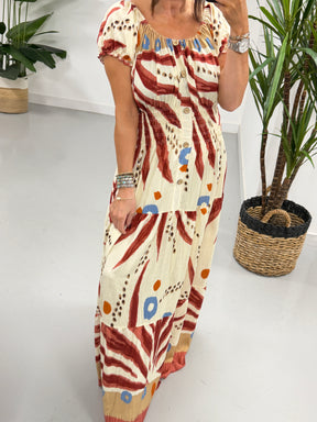 The Tribal Button Maxi - Mulberry