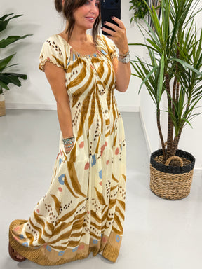 The Tribal Button Maxi - Mocha