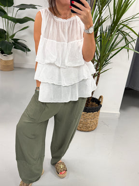 The Summer Tulip Trousers - Khaki