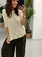 Crop Sleeve Boat Neck Knit - Cream (Size 10 - 16)