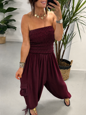 The UTB Cargo Jumpsuit - Wine