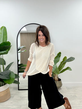 The Florence Wrap Knit - Buttercream