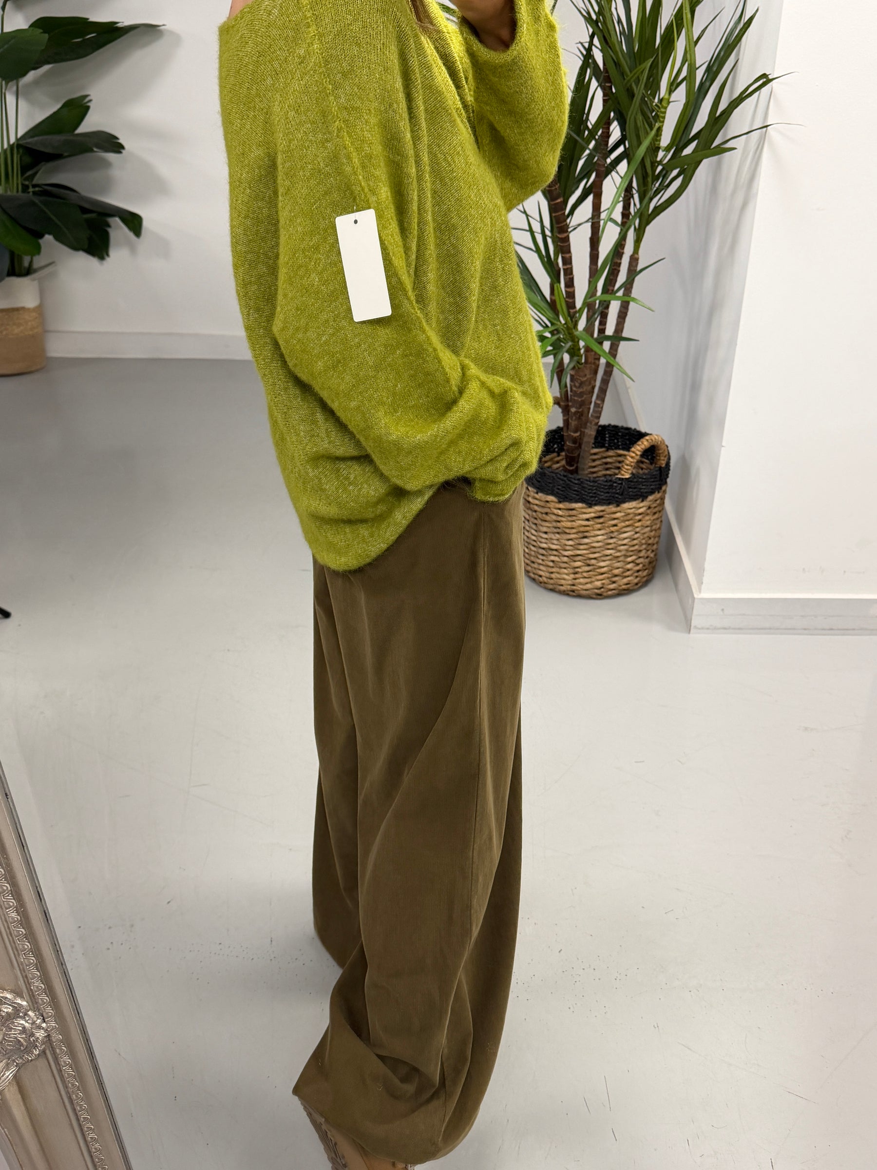 Slash Neck Knit  - Pistachio (Size 10-16)
