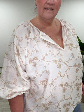Belle Embroidered Tunic - White