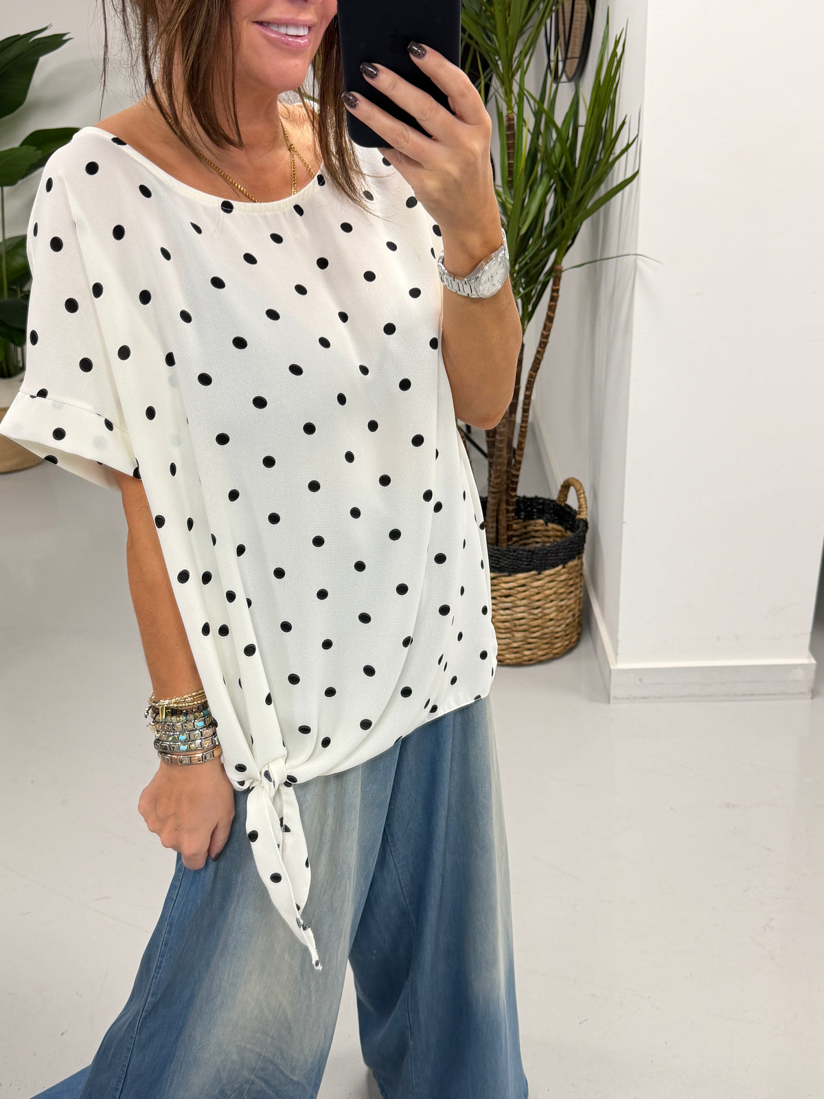 Dottie Side Tie - White