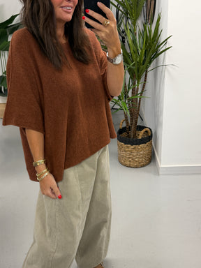 Gracie Crop Sleeve Knit - Auburn Size (10 - 18)