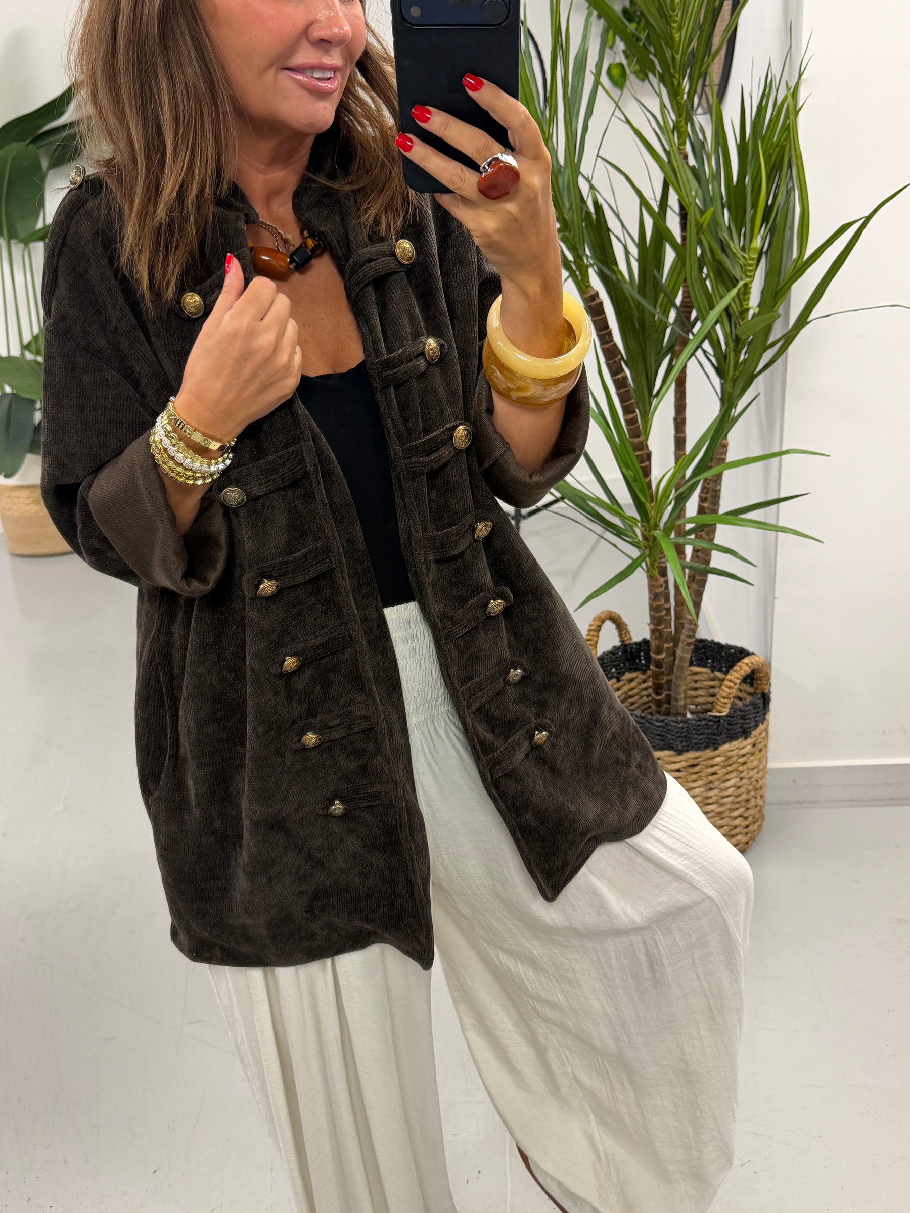 The Big Softie Military Jacket - Chocolate