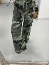 Camo Wide Leg Trousers - Khaki