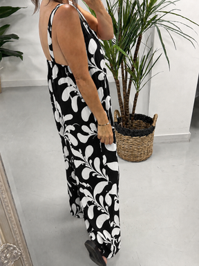 The Tropical Jumpsuit - Black