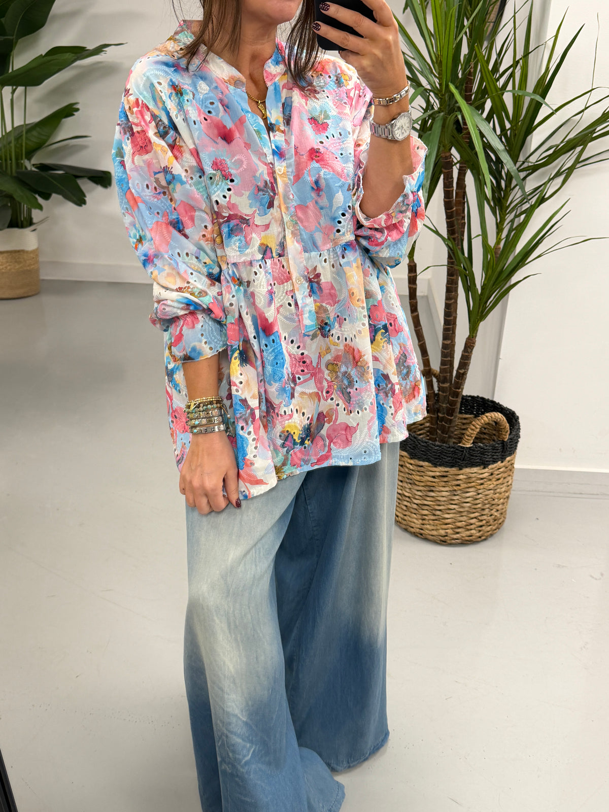 Summer in Bloom Tunic - Blue