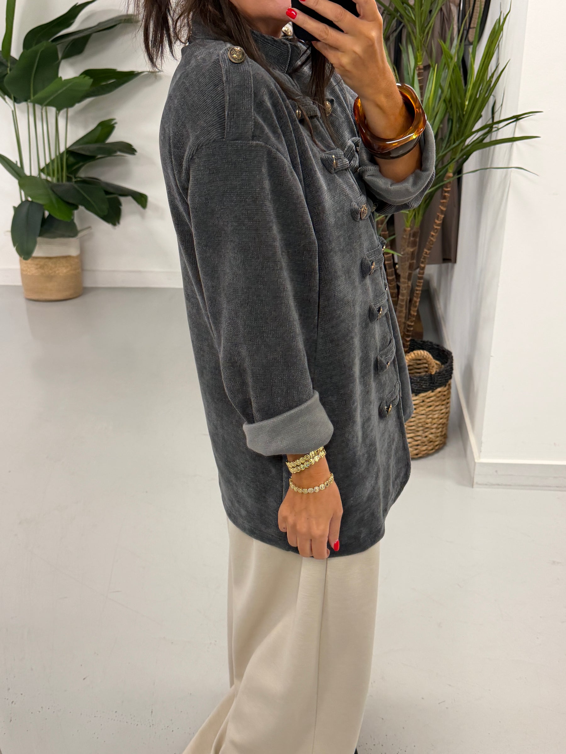 The Big Softie Military Jacket - Grey