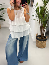 The Rio Ruffle Top - White