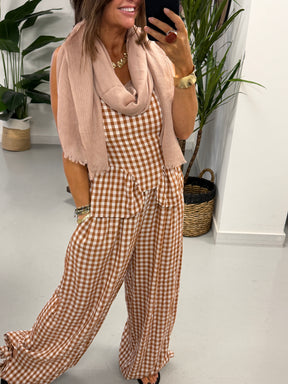 Summer Check Two Piece - Apricot