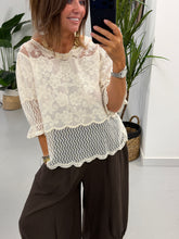 Lyra Lace Mesh Tunic - Cream