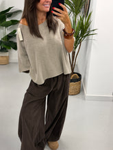 Gracie Crop Sleeve Knit - Biscuit