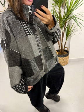 I.D Patchwork  Double Zip Jacket