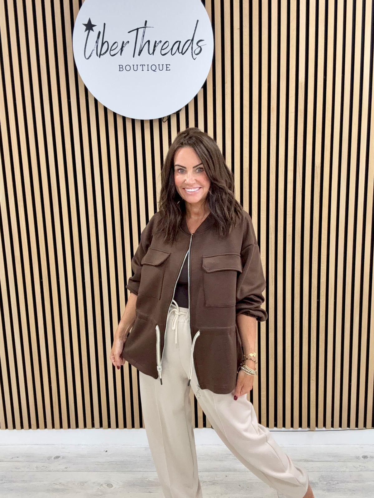 Scuba Utility Jacket  - Chocolate