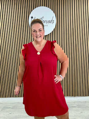 Chunky Button Midi  - Mulberry
