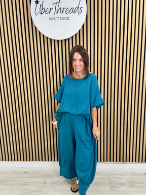 Sahara Split Button Back - Teal
