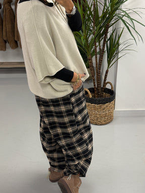 Gracie Crop Sleeve Knit - Stone