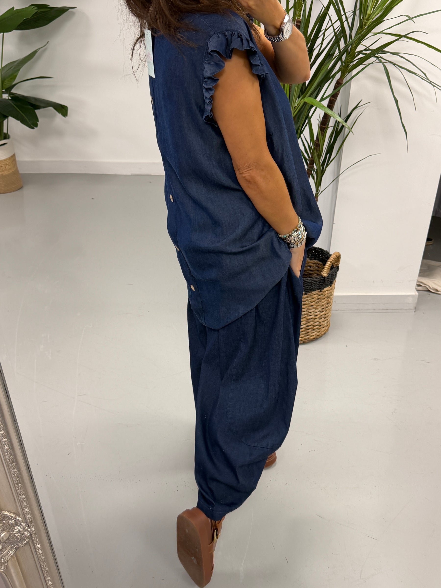 Deniably Denim Button Back Tunic