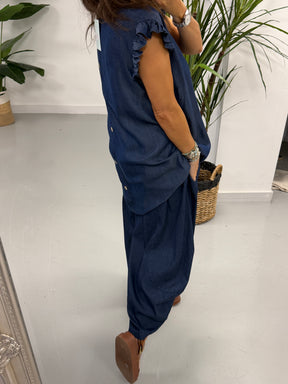 Deniably Denim Button Back Tunic