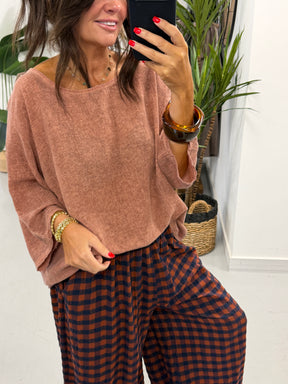 Linen Blend Boxy Top - Hue