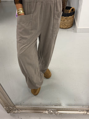 The Tulip Needlecord Joggers - Stone (Size 10-14)