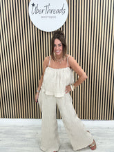 The Ocean Breeze Wide Leg Jumpsuit - Stone