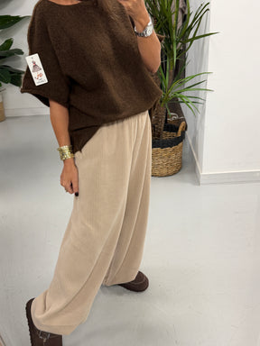 The Cambridge Cord Balloon Trousers - Stone (Size 12-16)