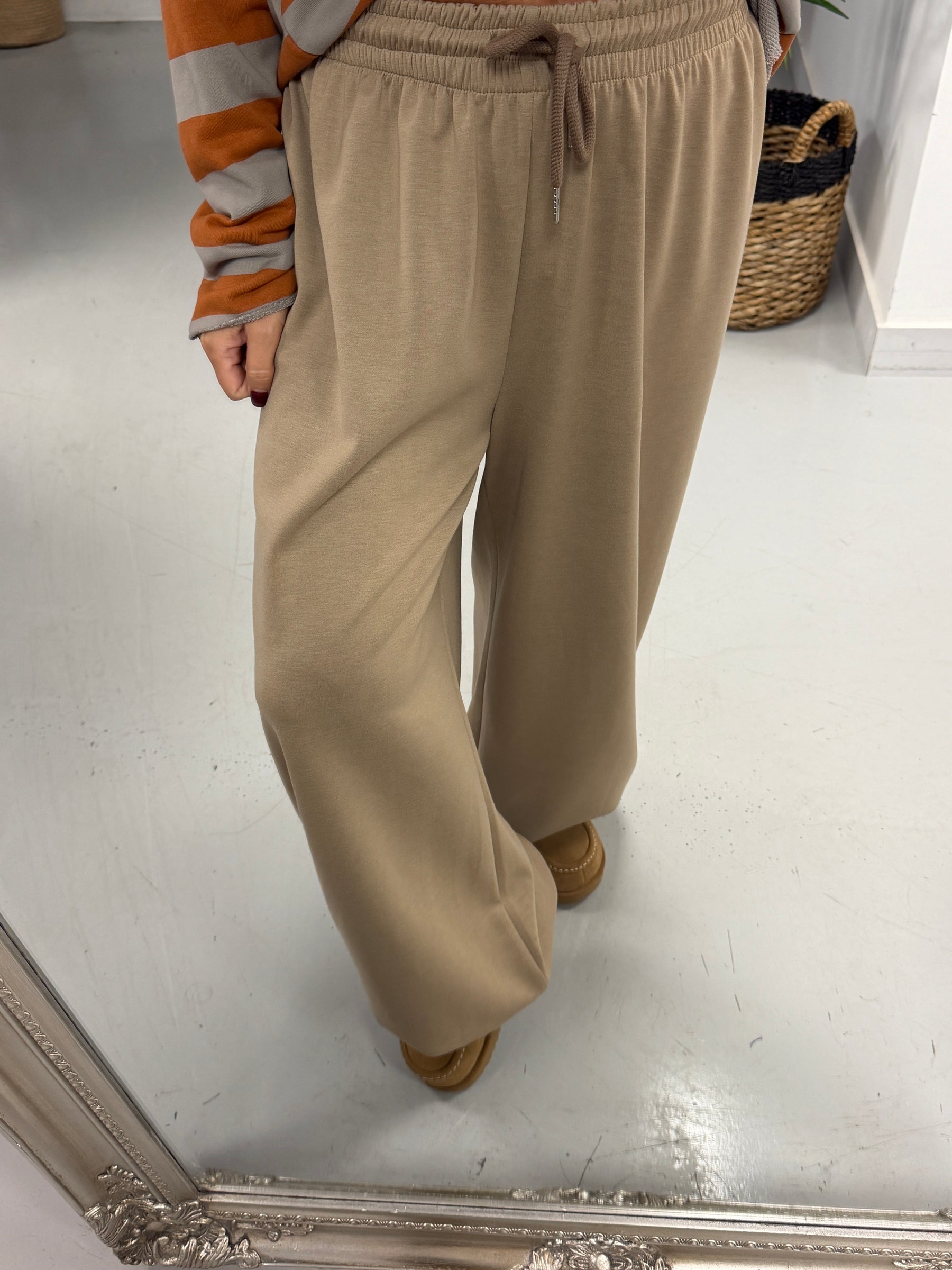 Toggle Cuff Scuba Joggers - Camel (Size 10-16)