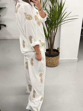 The Paisley Two Piece - White