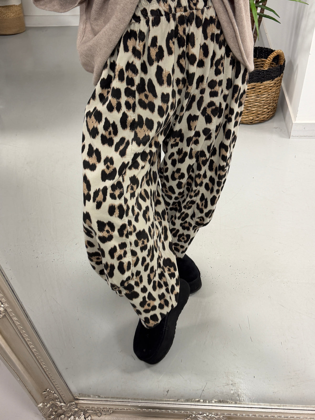 The Animal Needlecord Joggers -Cream/Black  (Size 10-18)