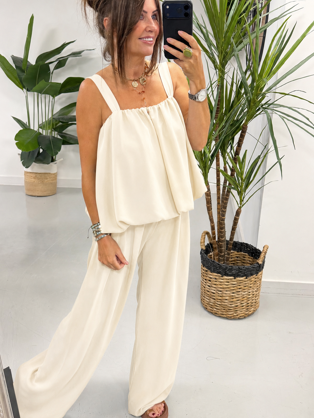 Bubble Two Piece  - Cream