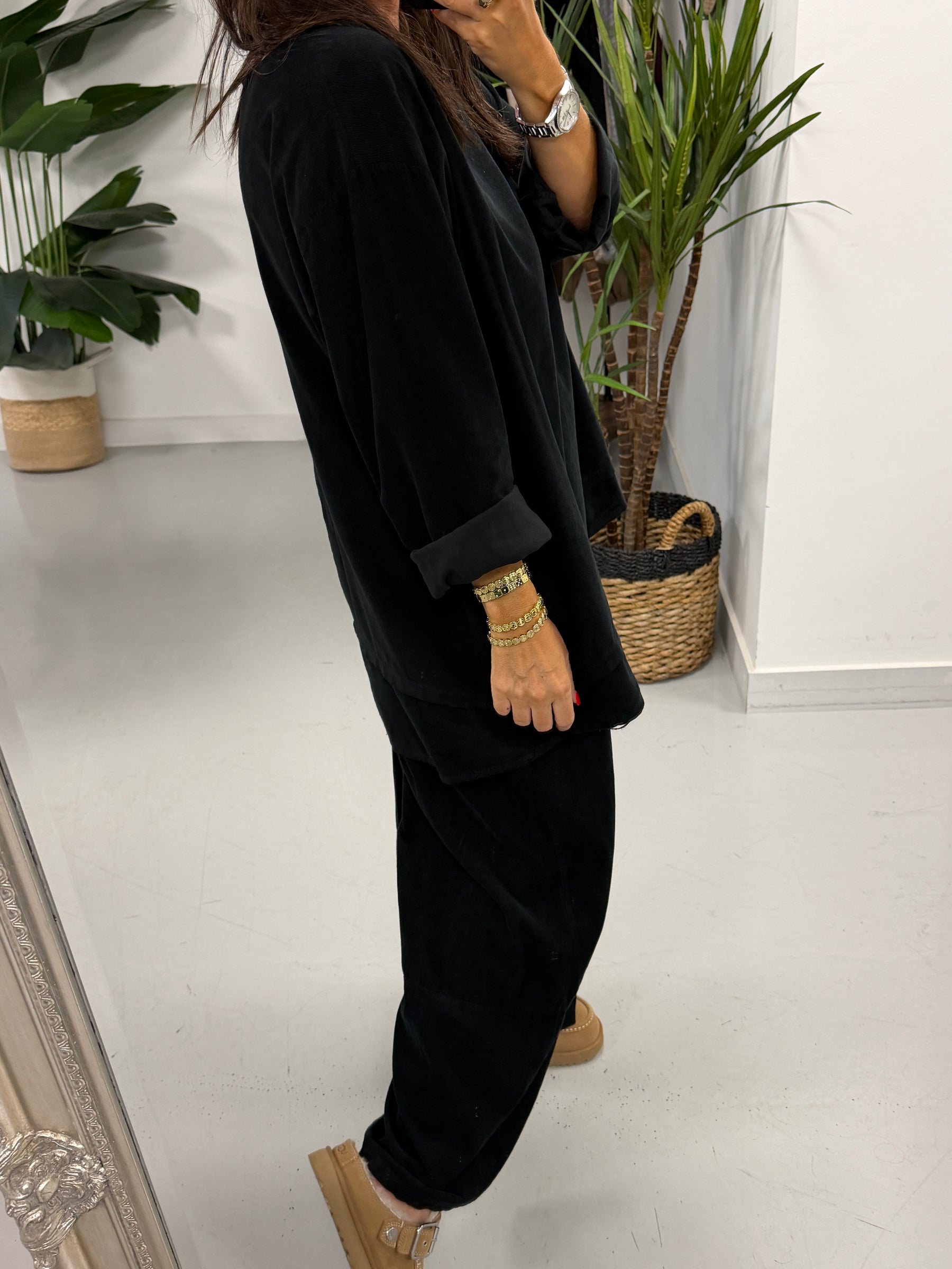The Needlecord Tunic - Black