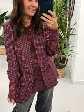 The Luna Lace Mesh - Aubergine (Size 10-16)